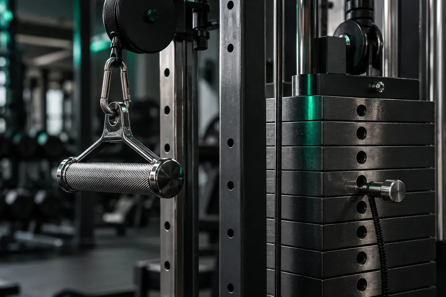 Steel cable and pulley of a training machine